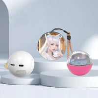Video Glass Ball with Stand Memory Sphere Lamp with Black Base Memory Orb Lamp Ideal Gift for Expecting Parents